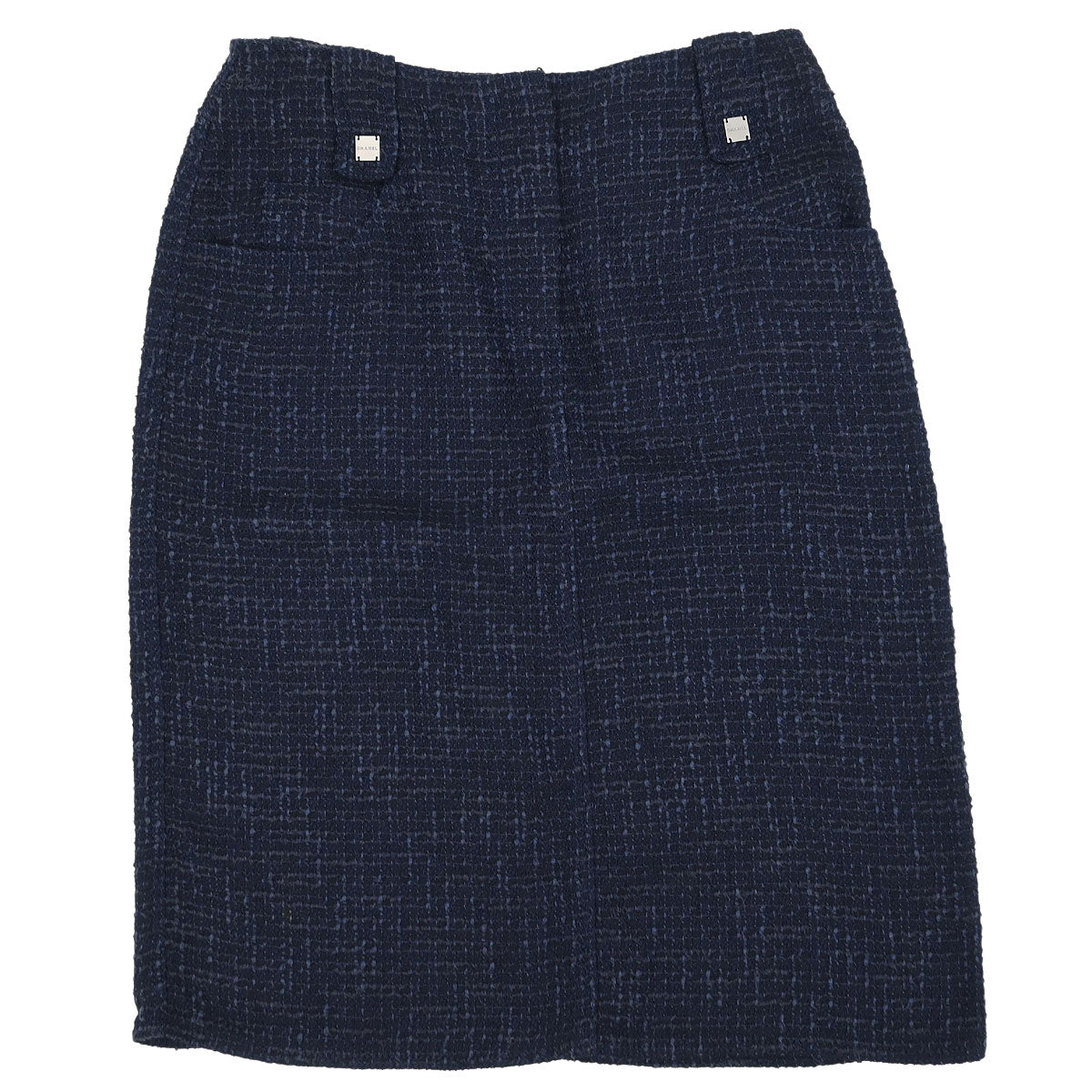 Chanel Setup Suit Jacket Skirt Navy #36 #38