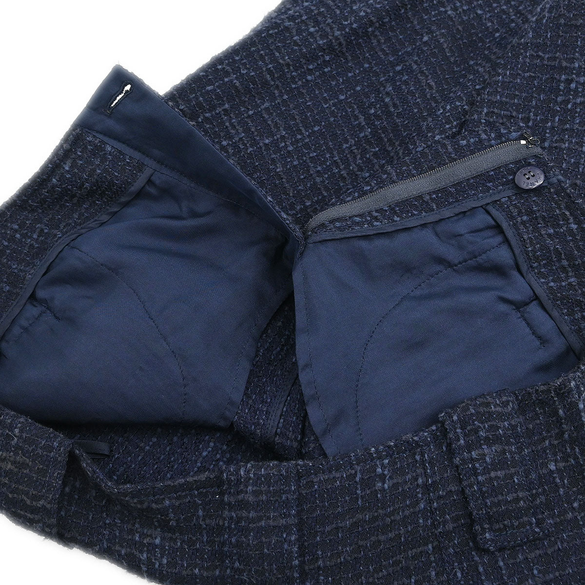 Chanel Setup Suit Jacket Skirt Navy #36 #38