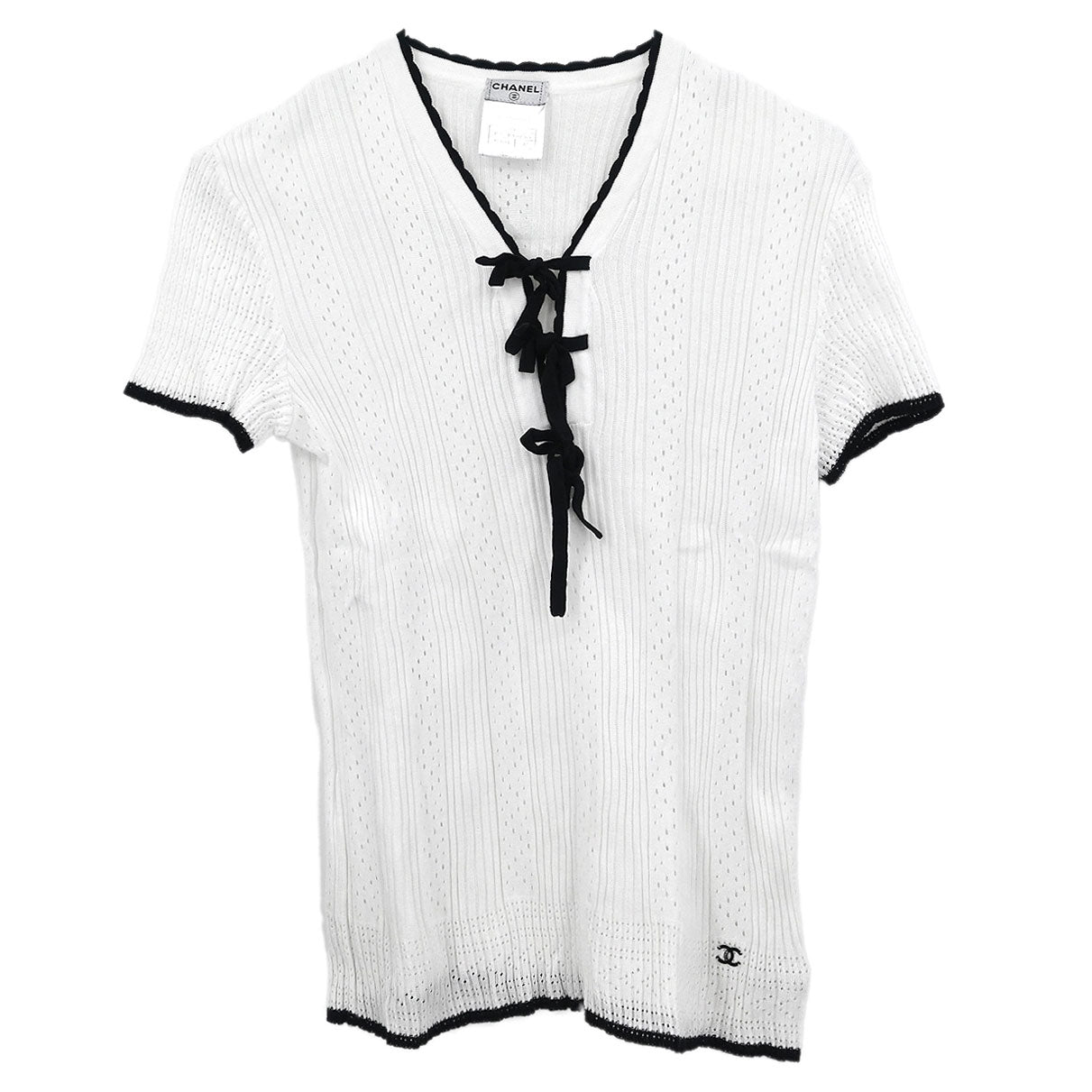 Chanel Short Sleeve Top White #42
