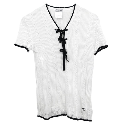 Chanel Short Sleeve Top White #42