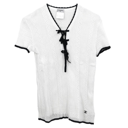 Chanel Short Sleeve Top White #42
