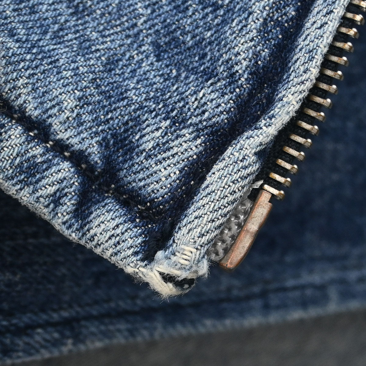 Chanel Zip Up Denim Jacket Blue #44