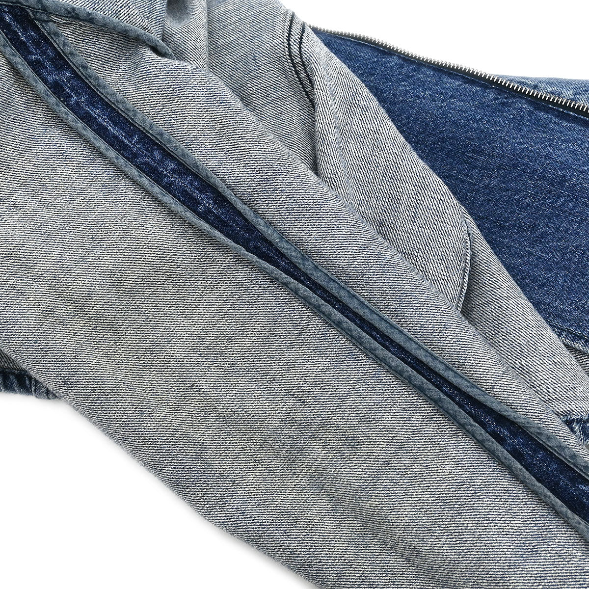 Chanel Zip Up Denim Jacket Blue #44