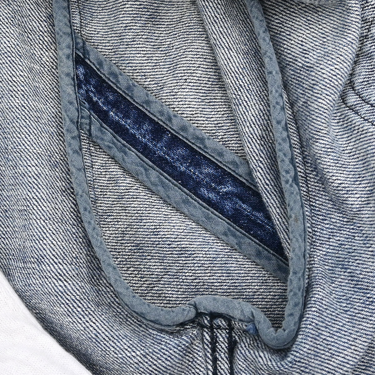 Chanel Zip Up Denim Jacket Blue #44