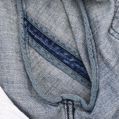 Chanel Zip Up Denim Jacket Blue #44