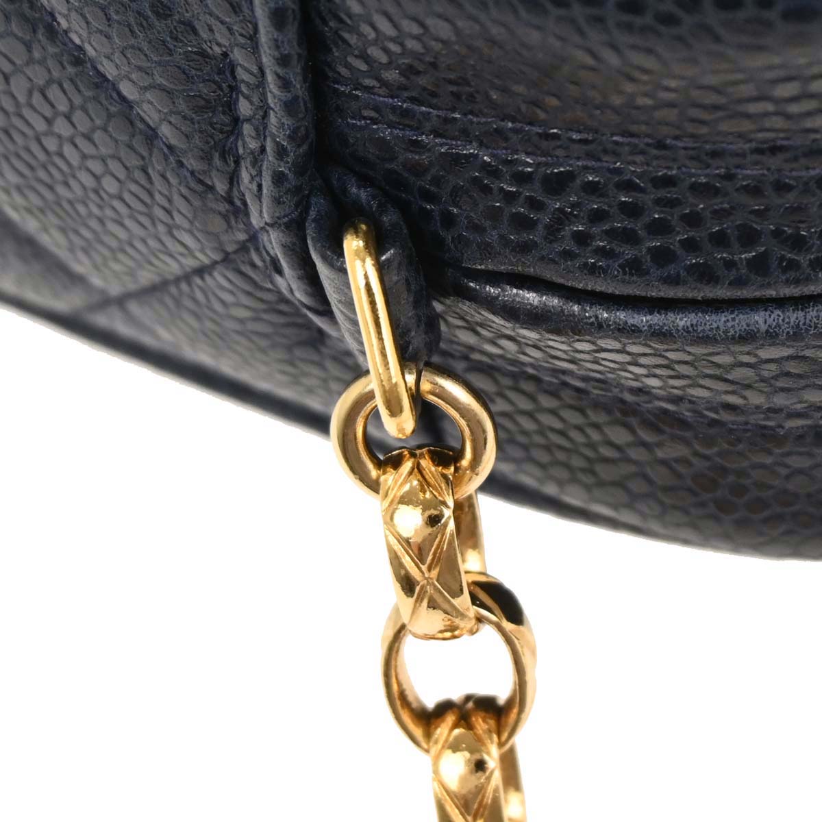 Chanel 1991-1994 Navy Caviar Camera Bag Small
