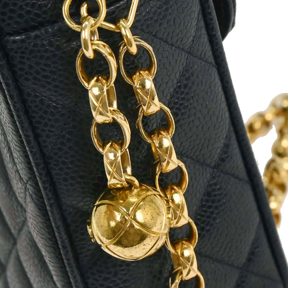 Chanel 1991-1994 Navy Caviar Camera Bag Small