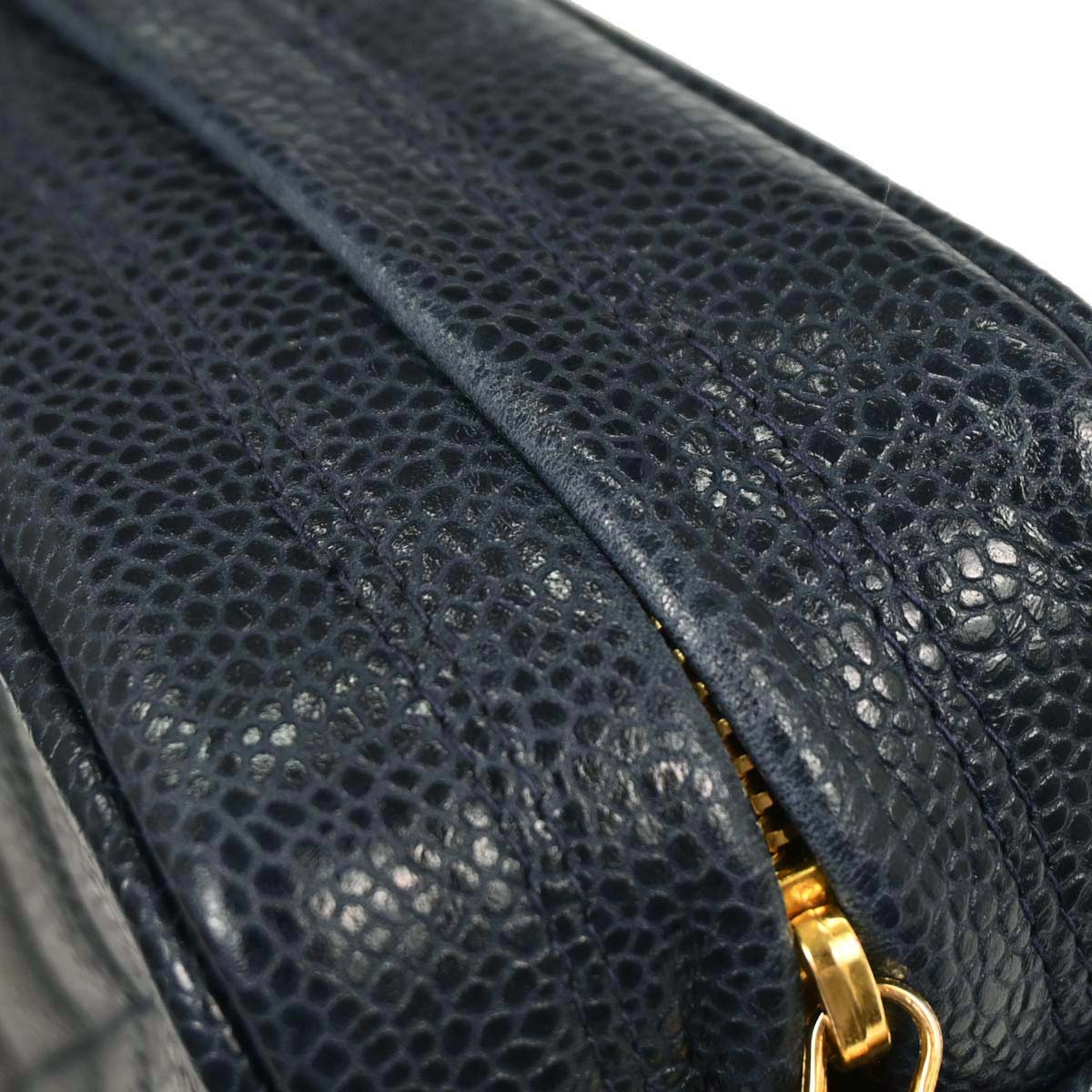 Chanel 1991-1994 Navy Caviar Camera Bag Small