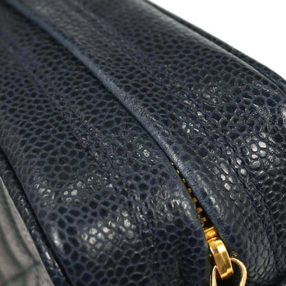 Chanel 1991-1994 Navy Caviar Camera Bag Small