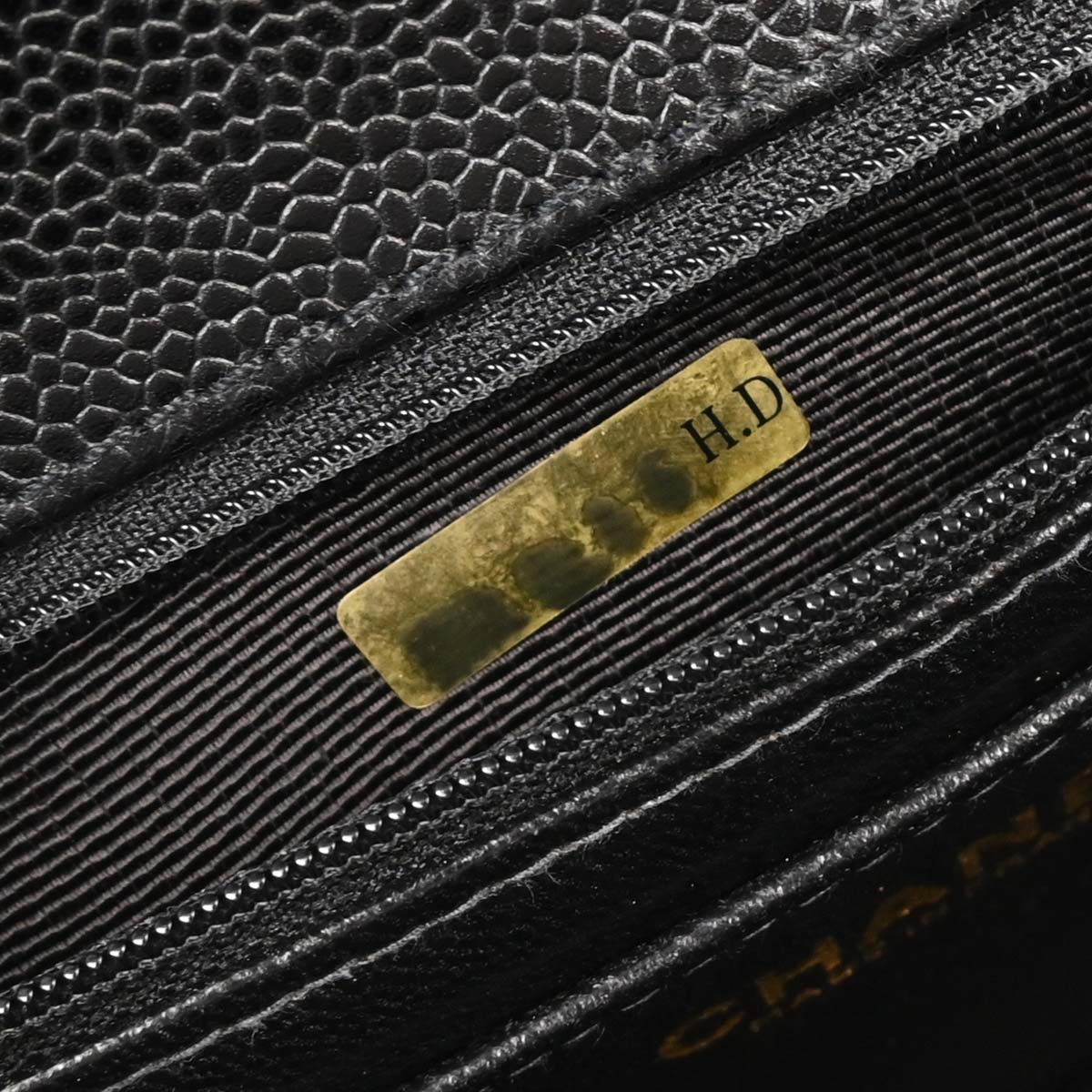 Chanel 2000-2001 Black Caviar Top Handle Kelly Handbag