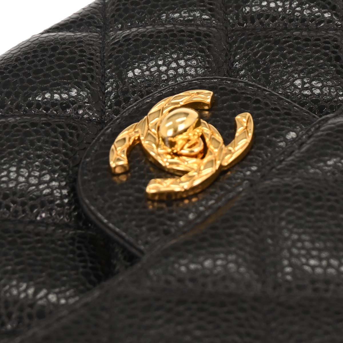 Chanel 1994-1996 Black Caviar Camera Bag Mini