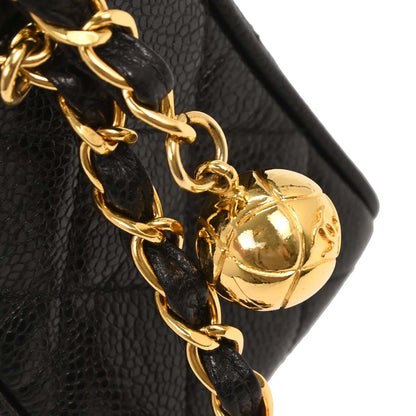 Chanel 1994-1996 Black Caviar Camera Bag Mini