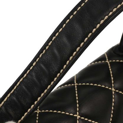 Chanel 2004-2005 Black Calfskin Wild Stitch Handbag