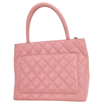 Chanel 2003-2004 Pink Caviar Medallion Tote Handbag