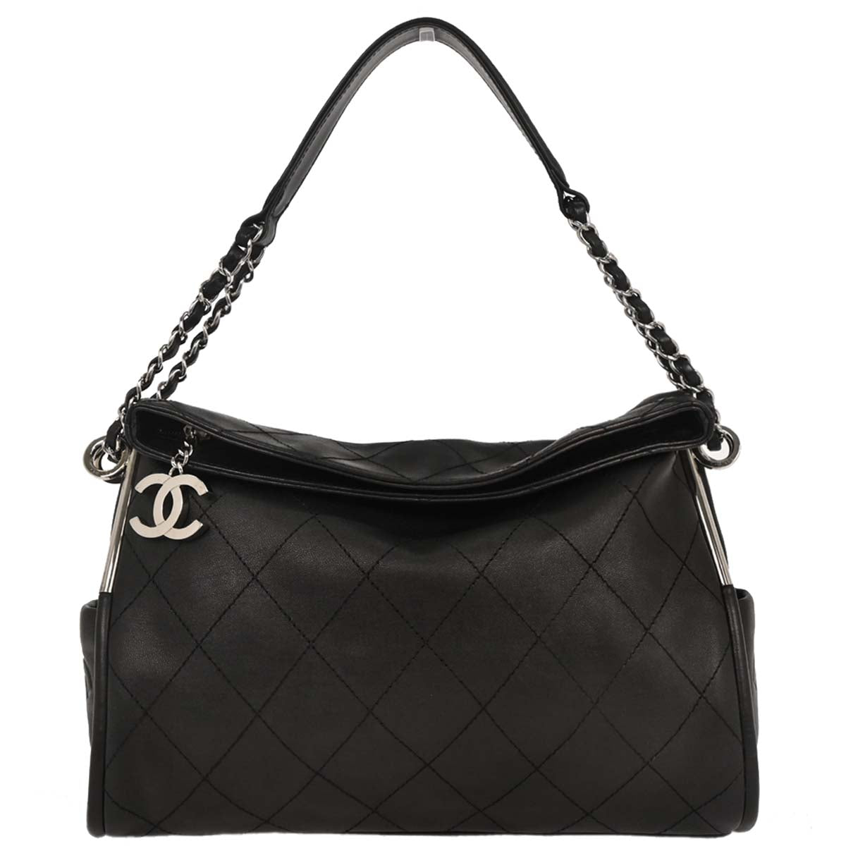 Chanel 2005-2006 Black Lambskin Ultimate Soft Hobo Handbag