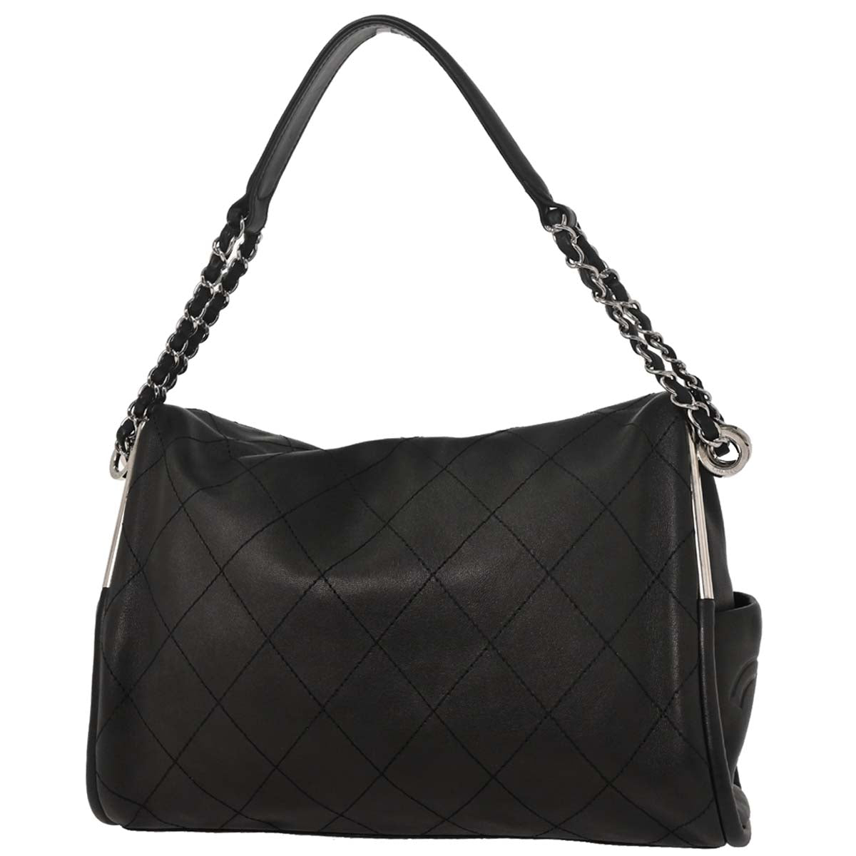 Chanel 2005-2006 Black Lambskin Ultimate Soft Hobo Handbag