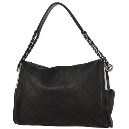 Chanel 2005-2006 Black Lambskin Ultimate Soft Hobo Handbag