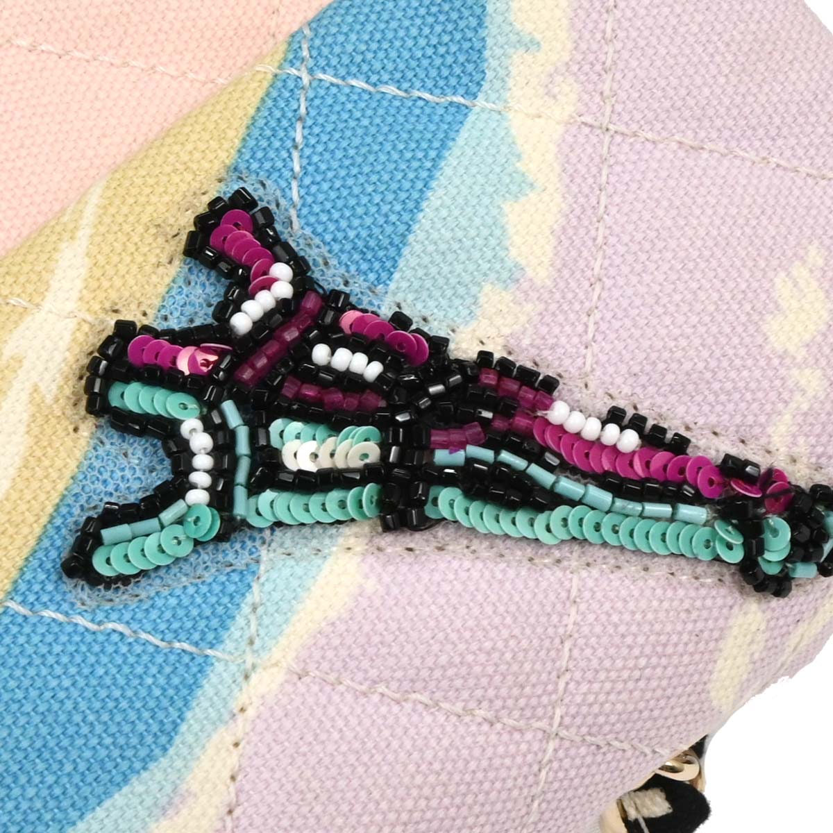 Chanel Light Pink Canvas Shoulder Bag