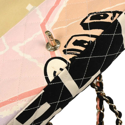 Chanel Light Pink Canvas Shoulder Bag