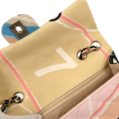 Chanel Light Pink Canvas Shoulder Bag