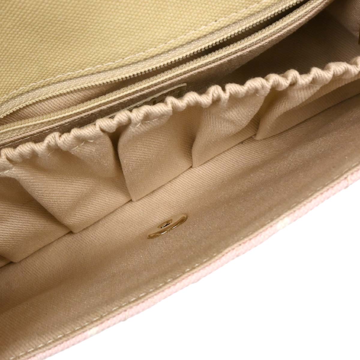 Chanel Light Pink Canvas Shoulder Bag