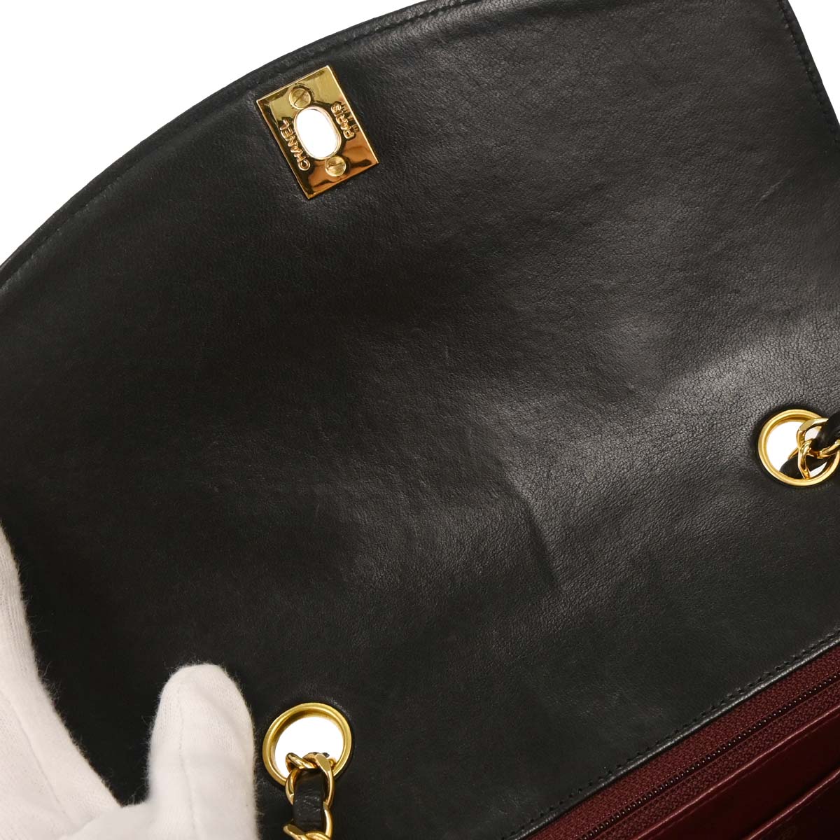 Chanel 1991-1994 Black Lambskin Small Diana Shoulder Bag