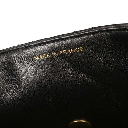 Chanel 1997-1999 Black Lambskin Turnlock Shoulder Bag