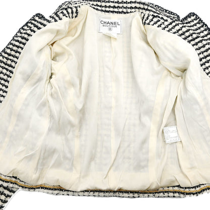 Chanel Single Breasted Jacket Black #42