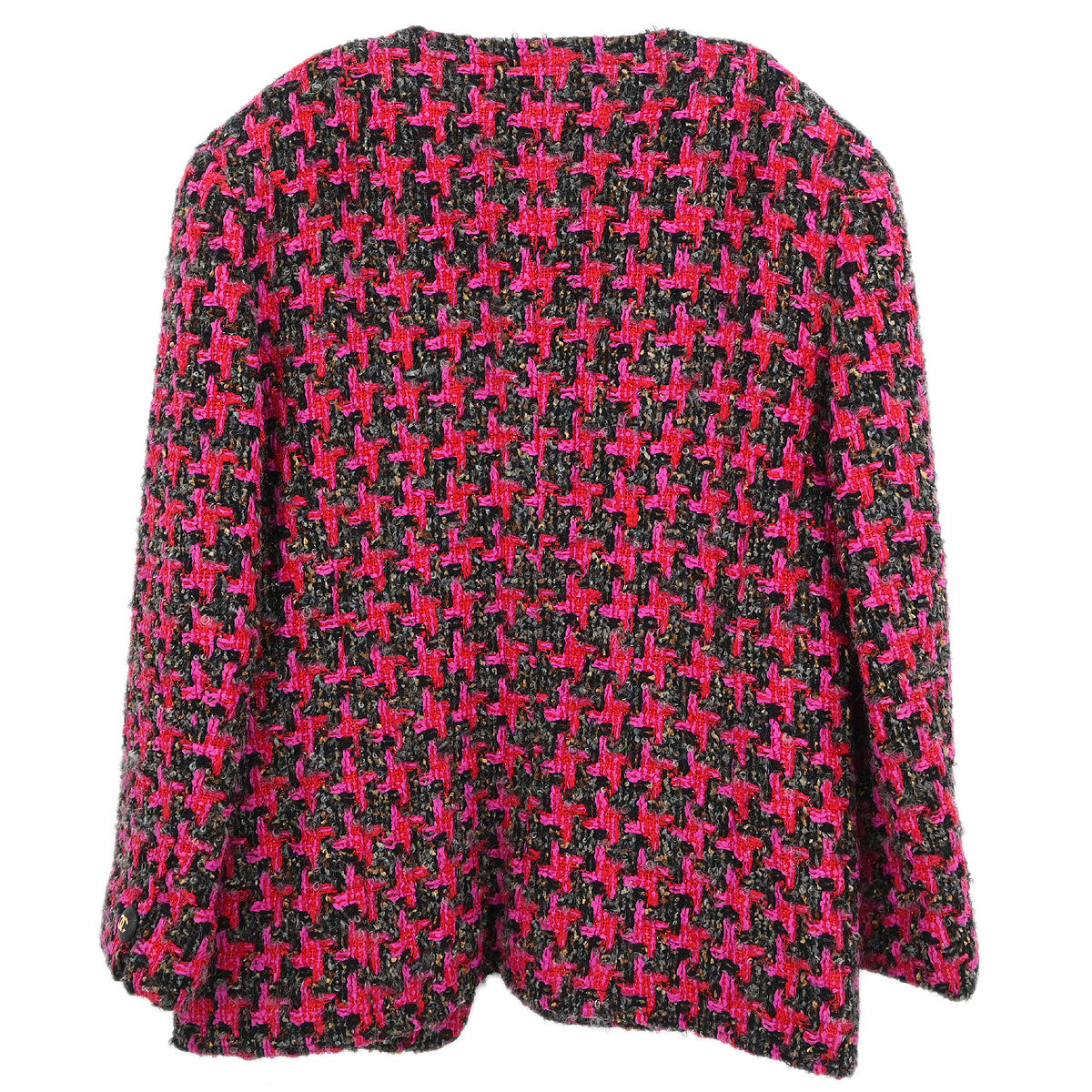 Chanel Single Breasted Collarless Jacket Pink #40