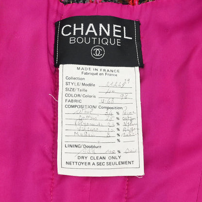 Chanel Single Breasted Collarless Jacket Pink #40