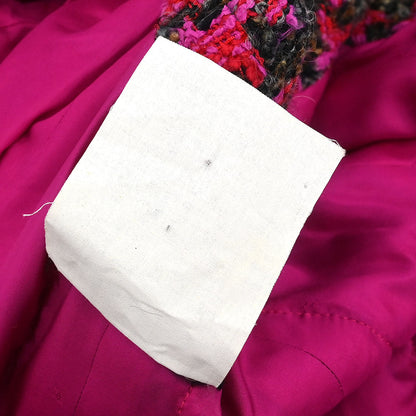 Chanel Single Breasted Collarless Jacket Pink #40