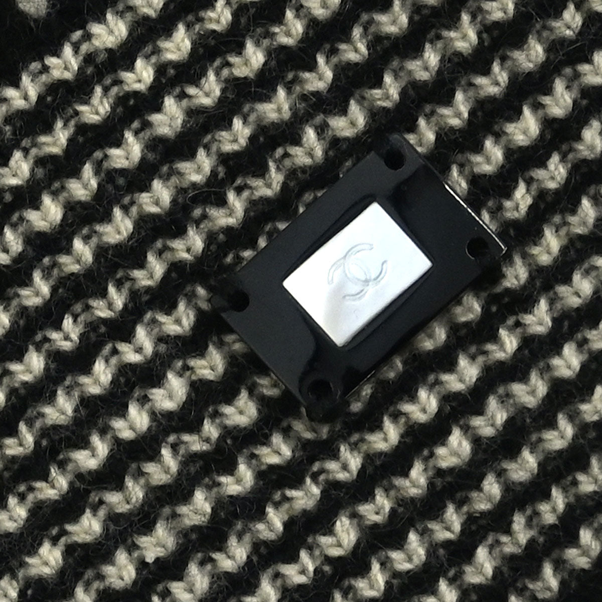 Chanel 2001 Knit Top Skirt Set Black #38