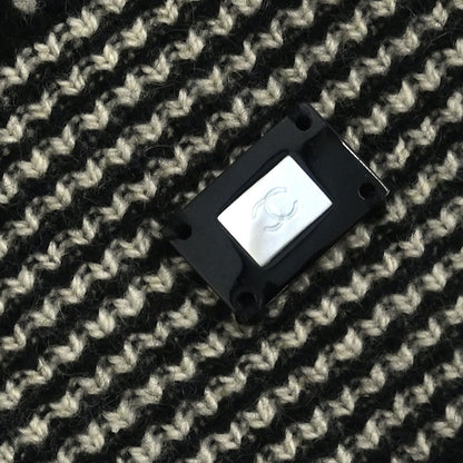Chanel 2001 Knit Top Skirt Set Black #38