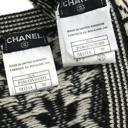 Chanel 2001 Knit Top Skirt Set Black #38