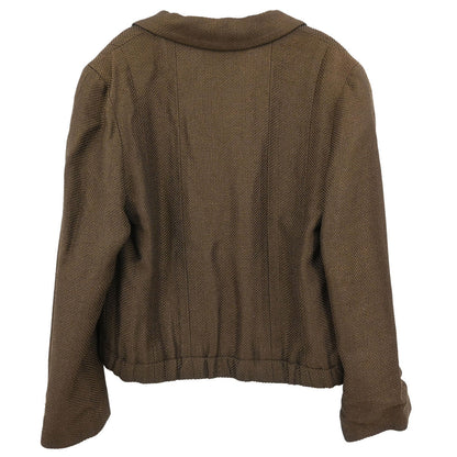 Chanel Single Breasted Jacket Brown #34