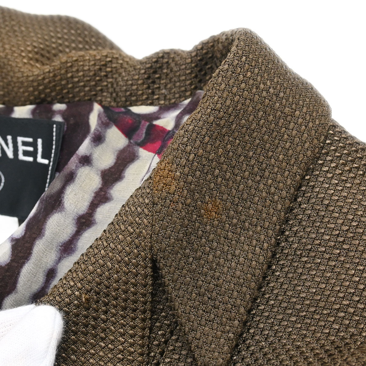 Chanel Single Breasted Jacket Brown #34