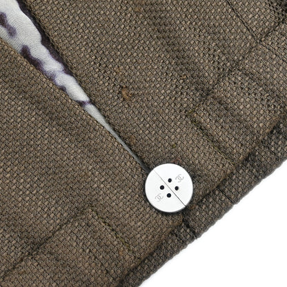 Chanel Single Breasted Jacket Brown #34