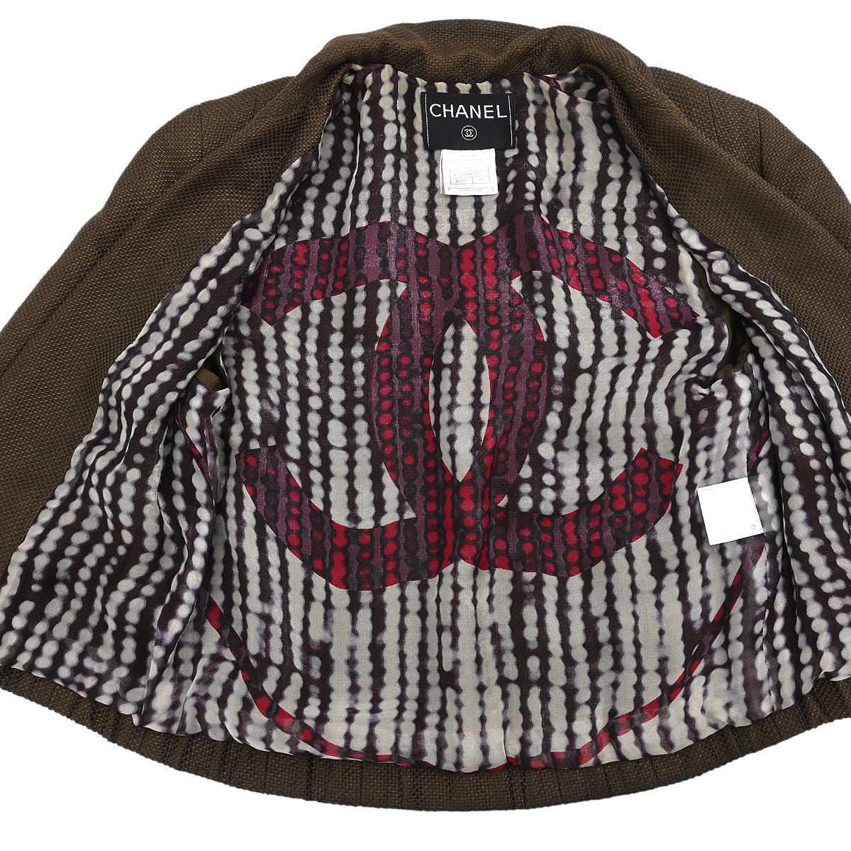 Chanel Single Breasted Jacket Brown #34