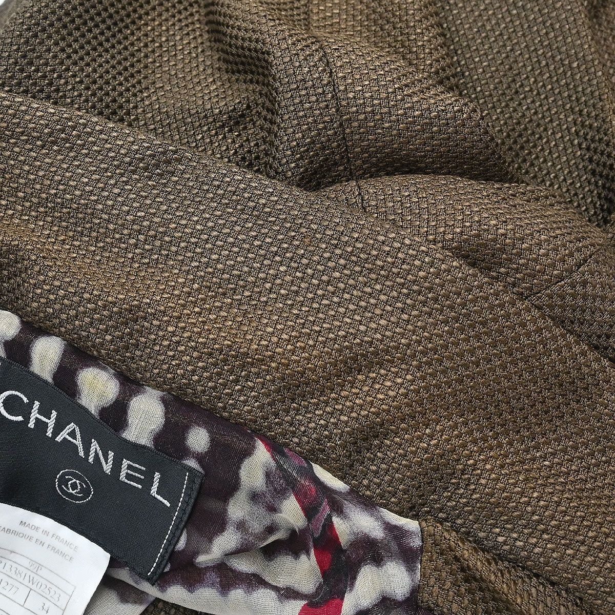 Chanel Single Breasted Jacket Brown #34