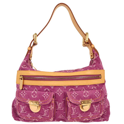 Louis Vuitton Pink Monogram Denim Baggy PM Shoulder Bag M95212
