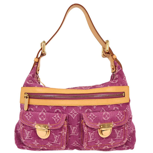 Louis Vuitton Pink Monogram Denim Baggy PM Shoulder Bag M95212