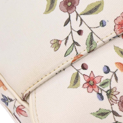 Christian Dior White Canvas Saddle Handbag