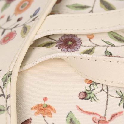 Christian Dior White Canvas Saddle Handbag