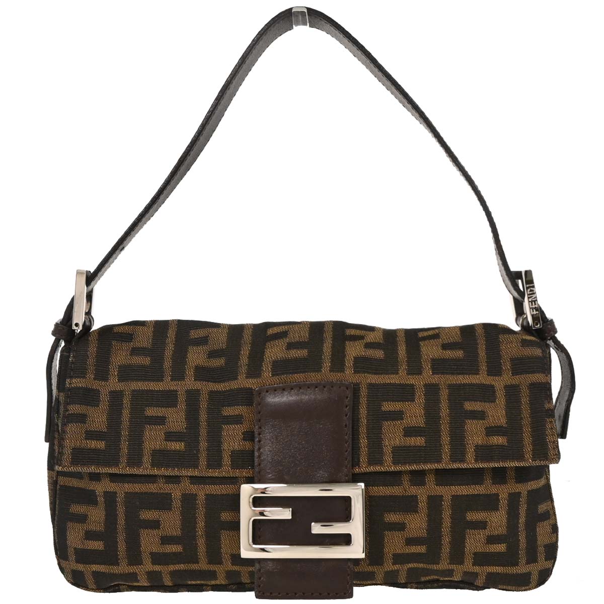 Fendi Brown Zucca Baguette Handbag