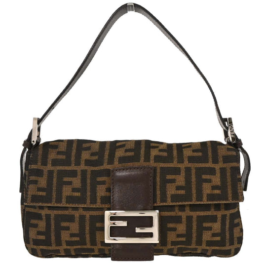 Fendi Brown Zucca Baguette Handbag