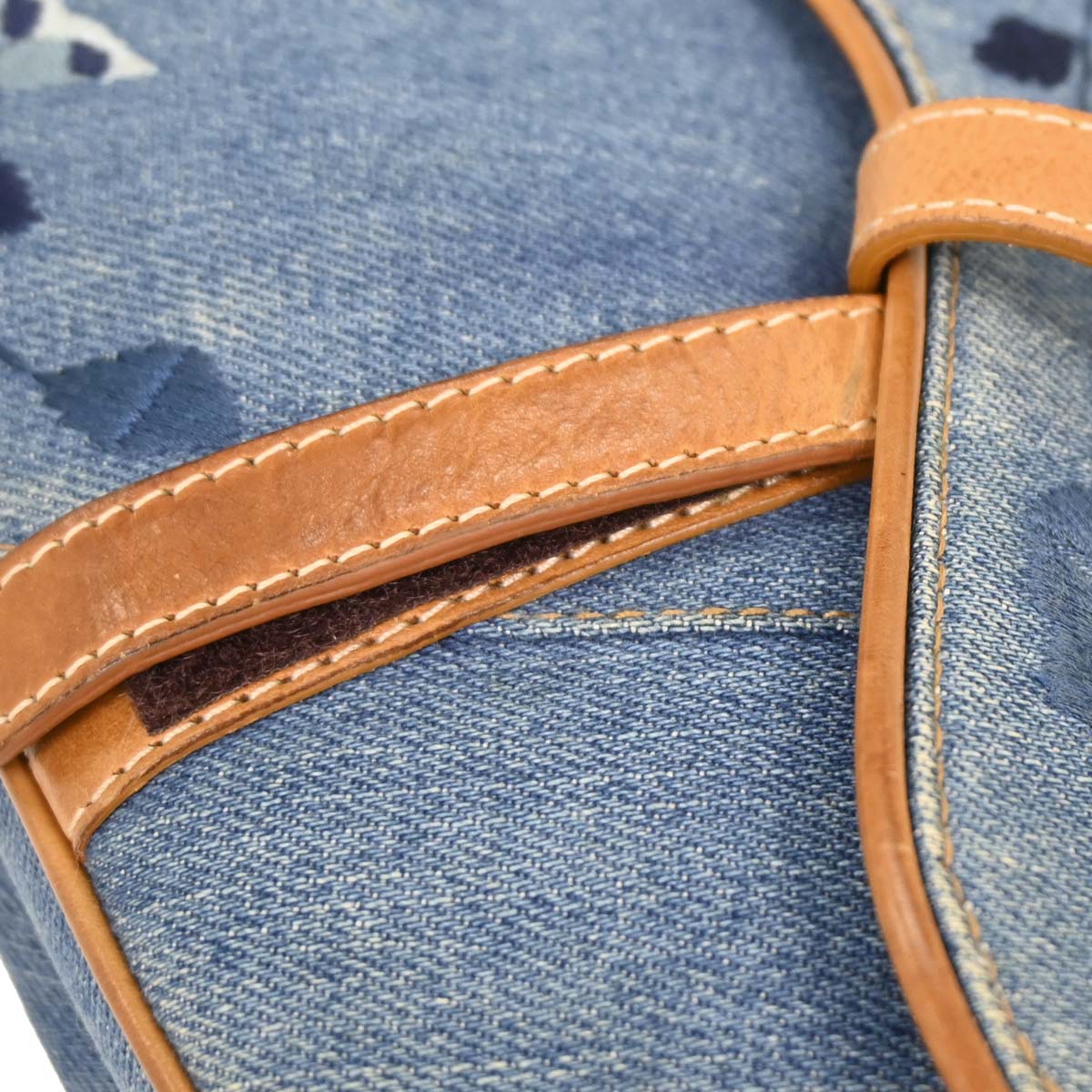 Christian Dior Blue Denim Saddle Handbag