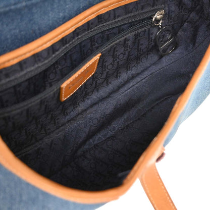 Christian Dior Blue Denim Saddle Handbag
