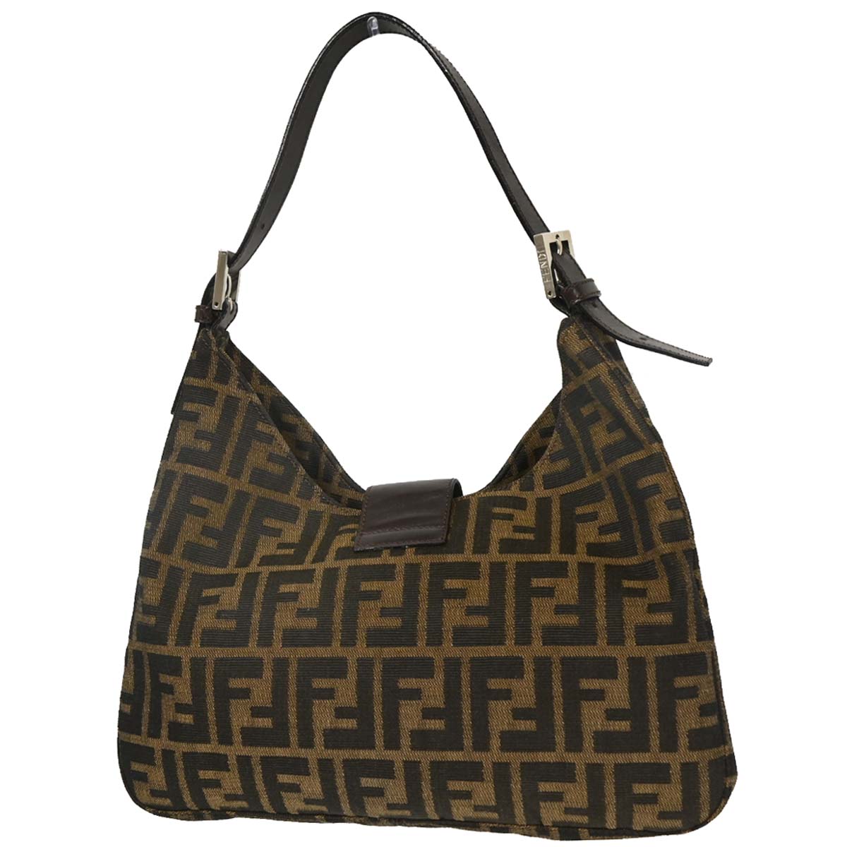 Fendi Brown Black Zucca Hobo Bag