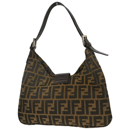 Fendi Brown Black Zucca Hobo Bag