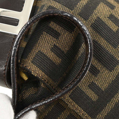 Fendi Brown Black Zucca Hobo Bag